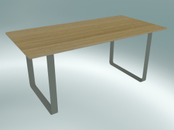 Table 70/70, 170x85cm (Chêne, Gris)