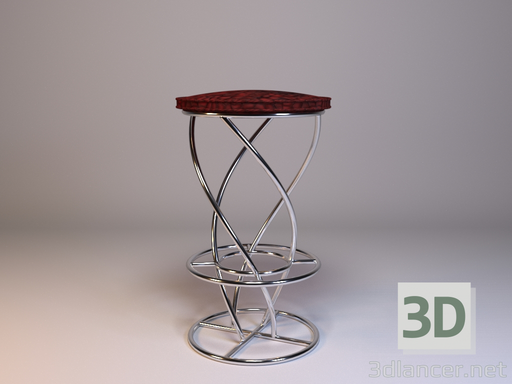 3d bar chair model buy - render