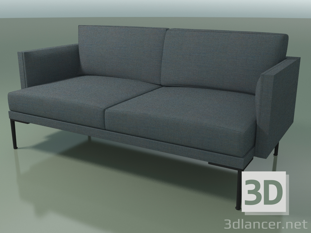 3d model Sofá doble 5231 (tapizado de un color) - vista previa