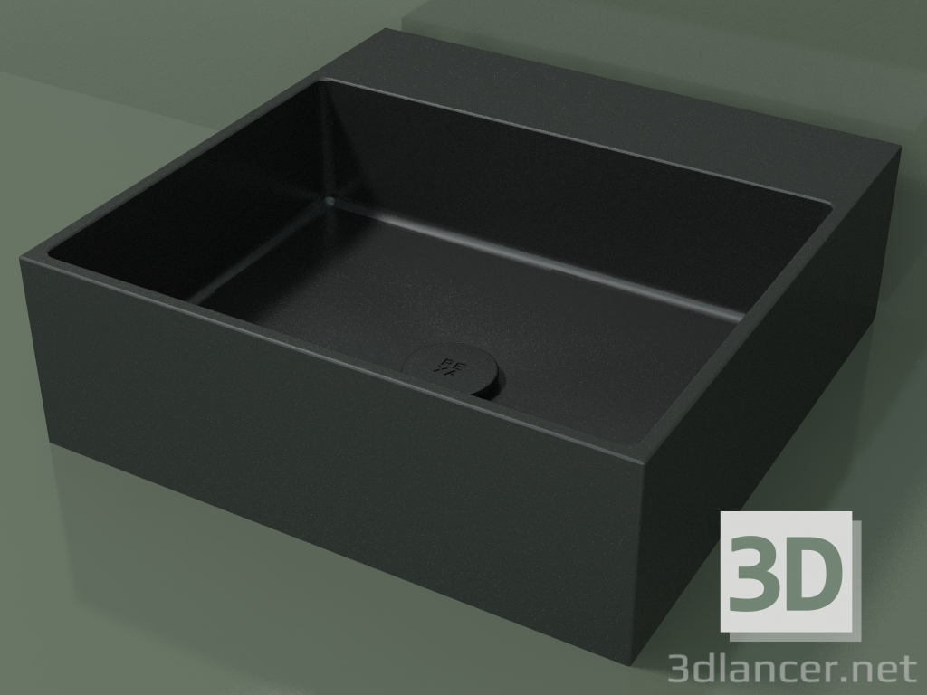 3D modeli Tezgah üstü lavabo (01UN21302, Deep Nocturne C38, L 48, P 48, H 16 cm) - önizleme