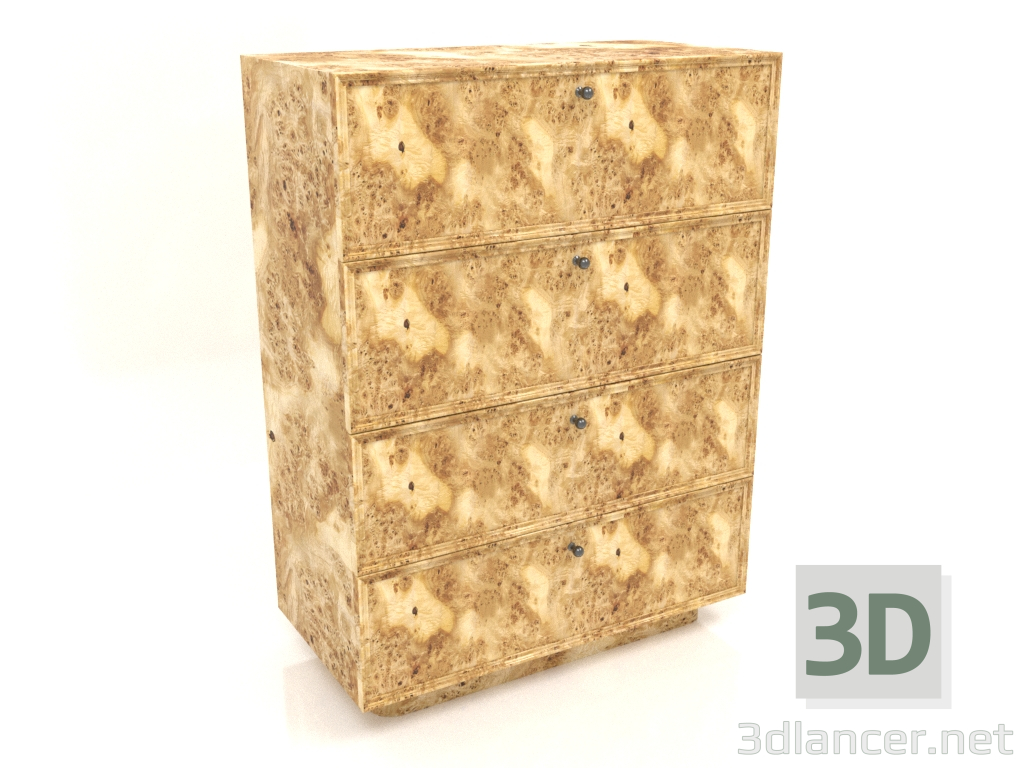 3d model Cajonera TM 15 (800x400x1076, escala de madera chapada) - vista previa