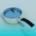 3d model Saucepan with one handle - preview