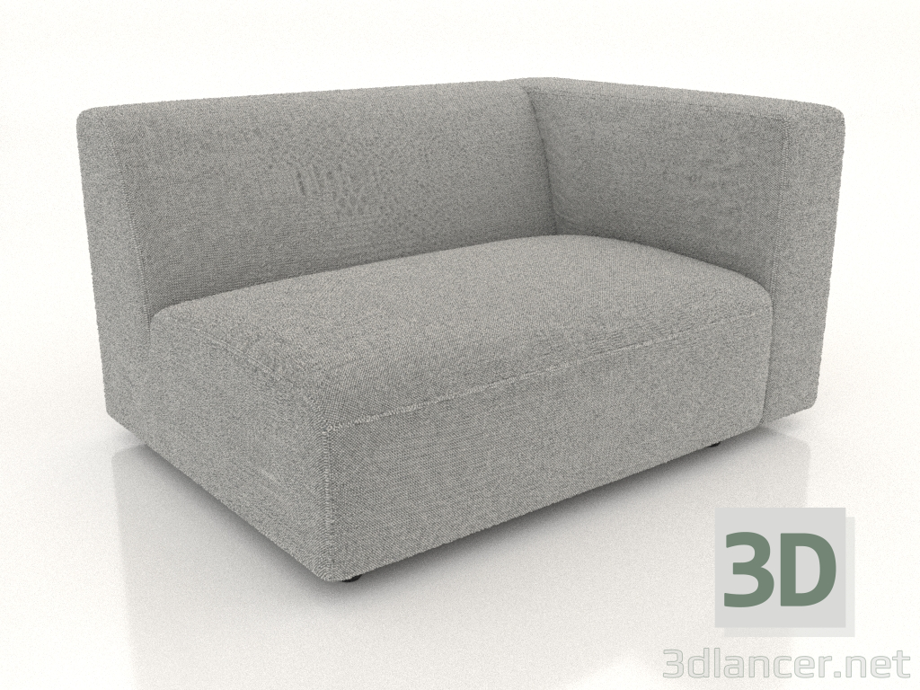 Modelo 3d Módulo de sofá 1 lugar (L) 103x90 com apoio de braço à direita - preview