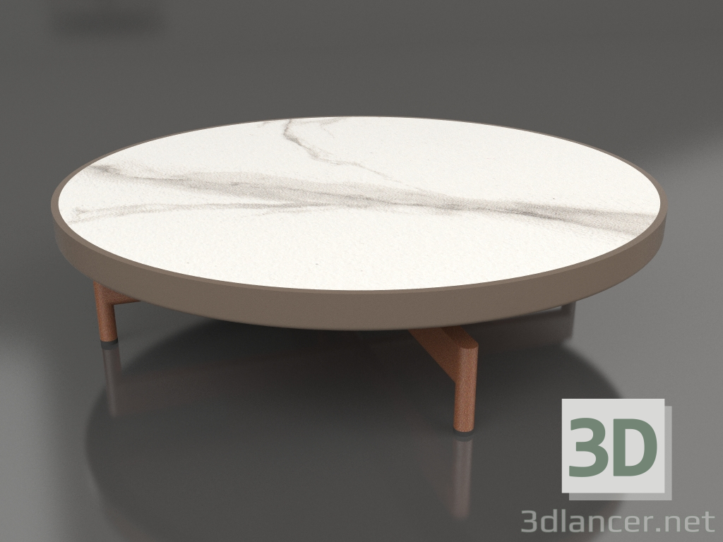 3d model Mesa de centro redonda Ø90x22 (Bronce, DEKTON Aura) - vista previa