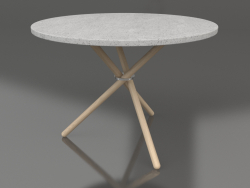 Table basse Daphné (Béton Clair, Chêne Clair)