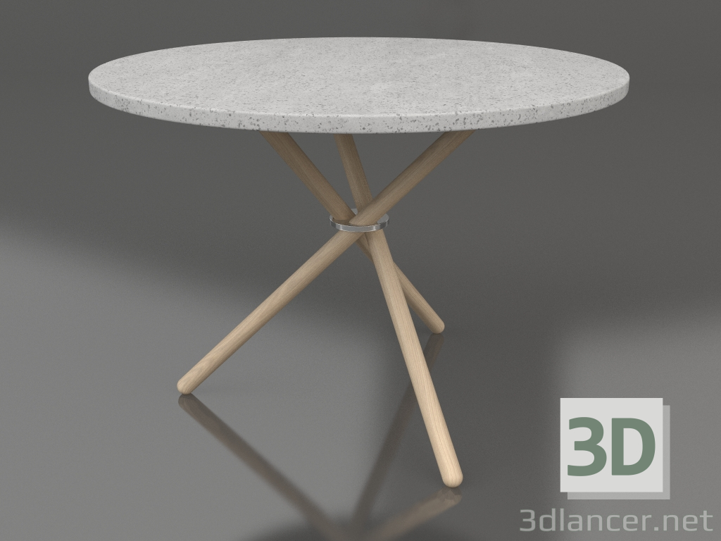 3D Modell Couchtisch Daphne (Heller Beton, Helle Eiche) - Vorschau