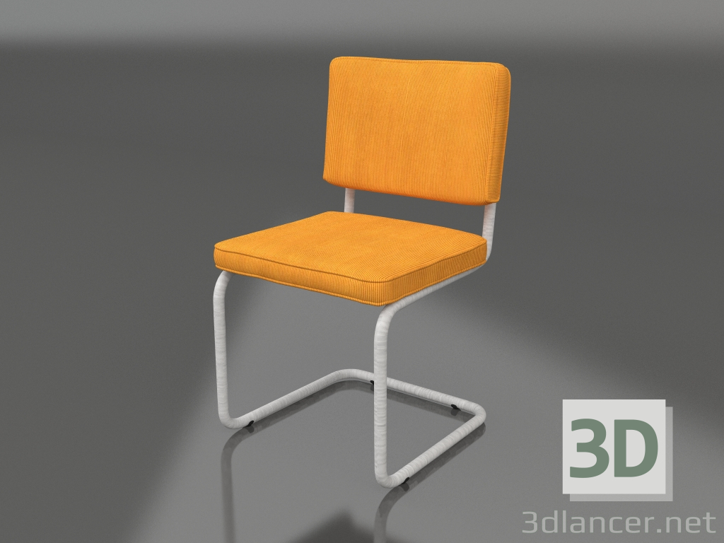 modello 3D Sedia Ridge Rib spazzolata (gialla) - anteprima