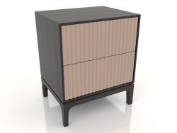 Comodino FARGO 2 cassetti con frontali fresati (beige, rovere nero, opzione 4)