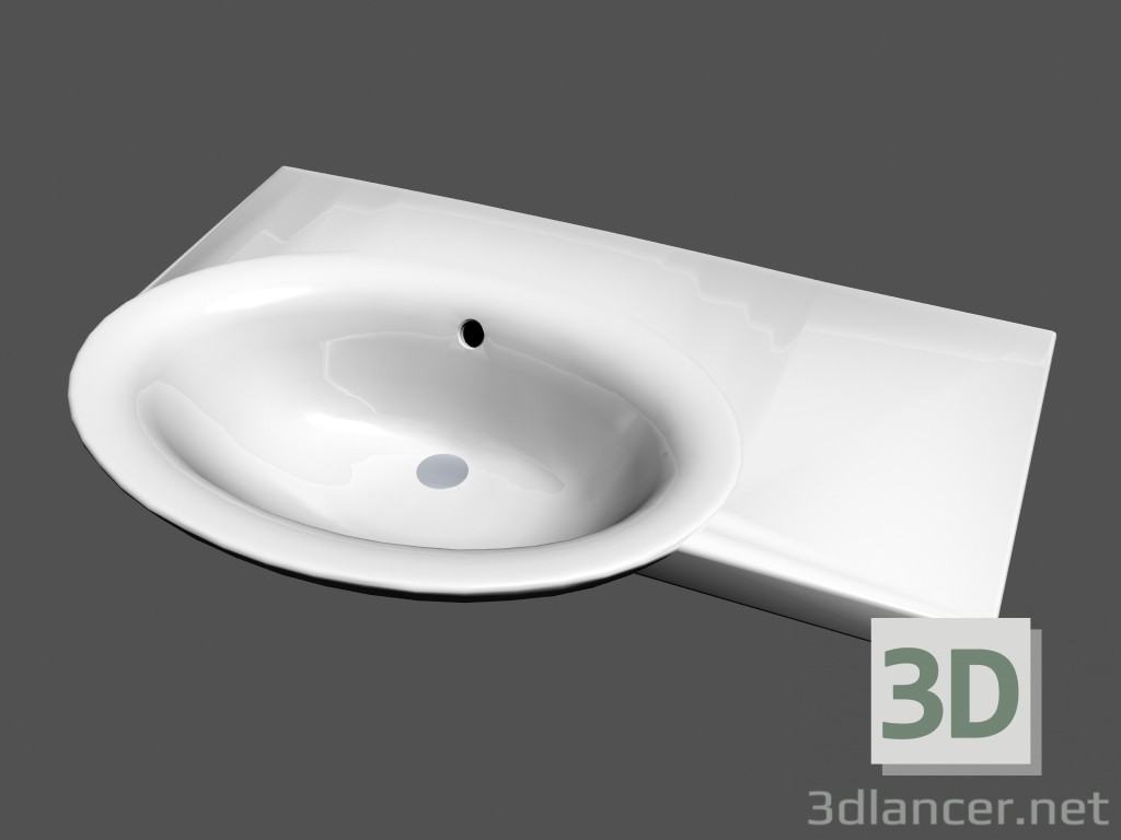 Modelo 3d Lavatório de assimétrica de piscina deixada l Galeria r1 - preview