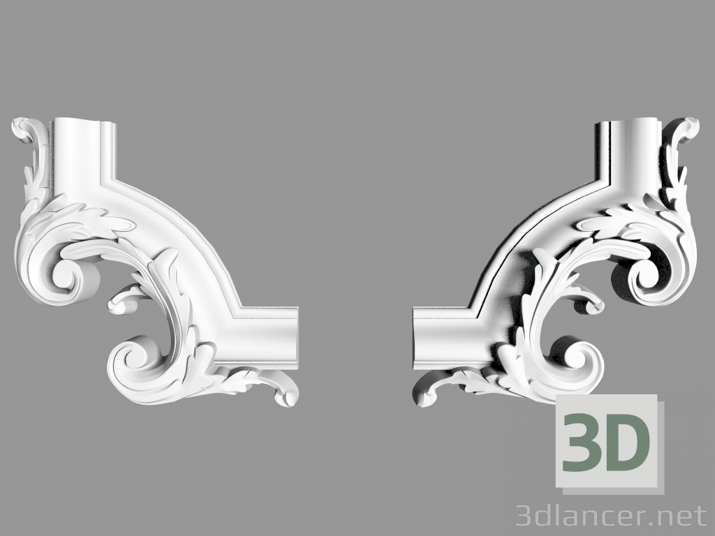 3d model Angulo decorativo (TU20) - vista previa