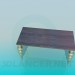 3d model Table with scalloped legs - preview