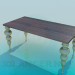 3d model Table with scalloped legs - preview