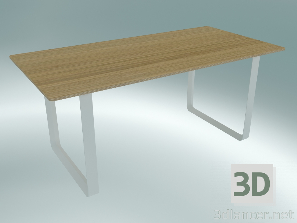 3d model Mesa 70/70, 170x85cm (Roble, Blanco) - vista previa