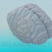 3d model The human brain - preview