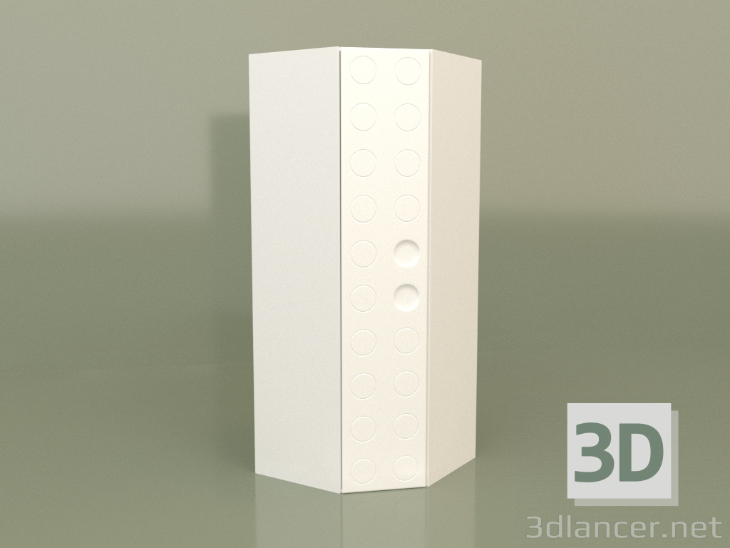 3d model Armario de esquina para niños (Blanco) - vista previa