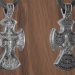 3d Cross pendant model buy - render