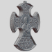 3d Cross pendant model buy - render