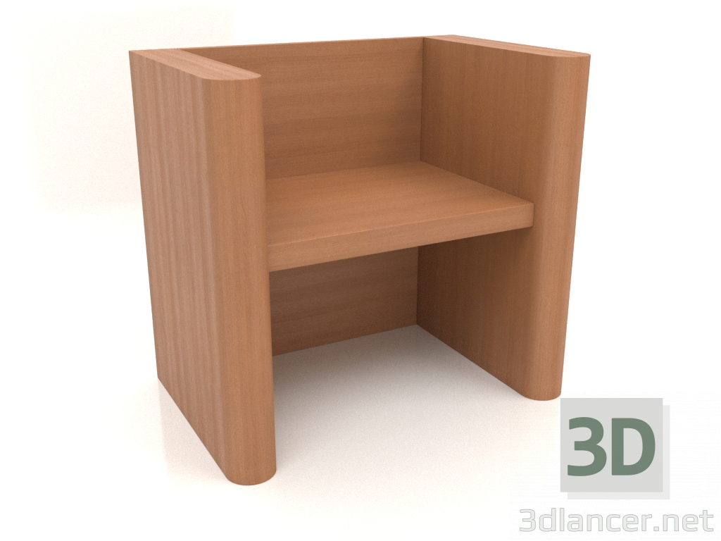 3d model Banco VK 07 (800x524x750, rojo madera) - vista previa