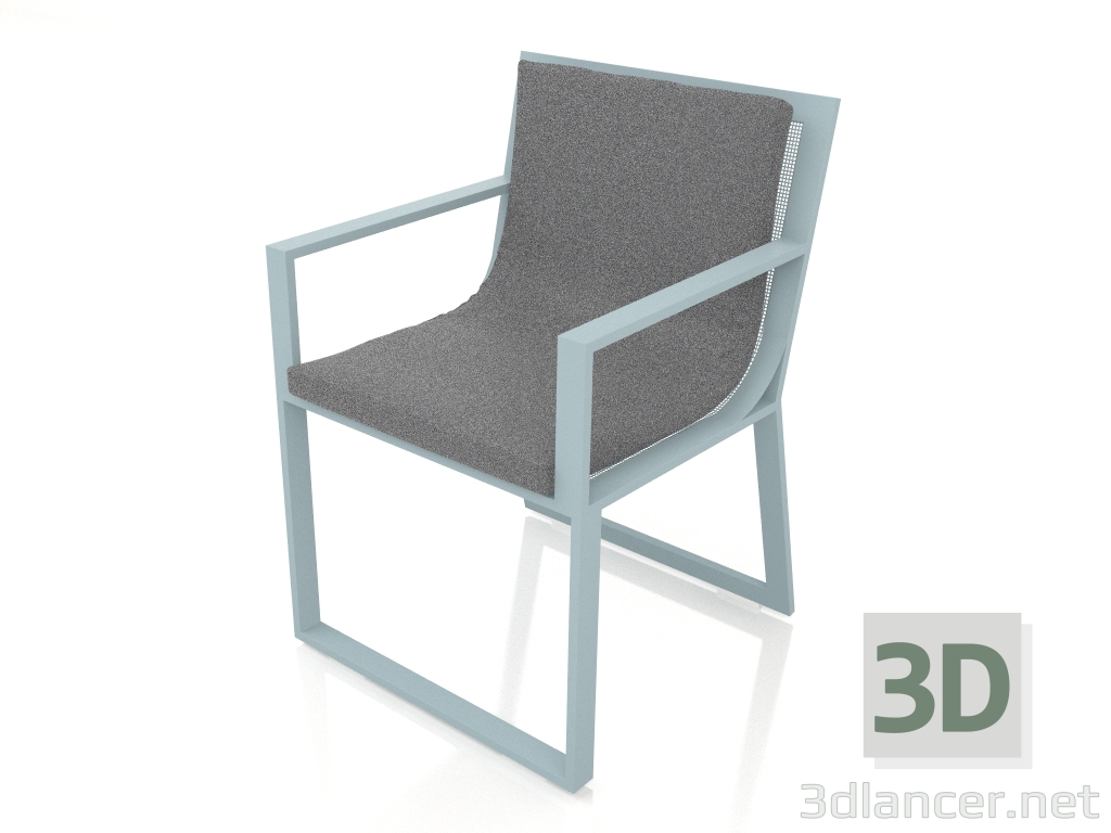 modello 3D Sedia da pranzo (grigio blu) - anteprima