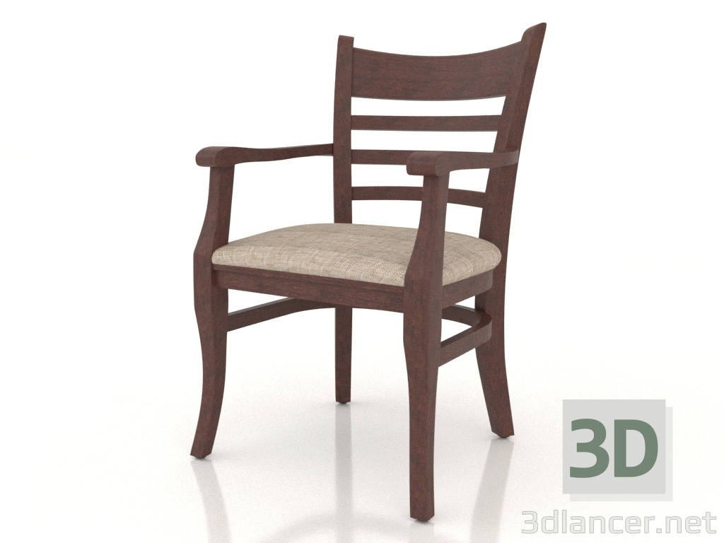 3d model Chair (armchair) Oxford (Old Walnut) - preview