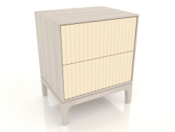 Comodino FARGO 2 cassetti con frontali fresati (vaniglia, rovere sbiancato, opzione 4)