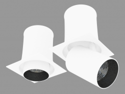 Recesso luminária LED extensível (DL18621_01SQ Branco Dim)