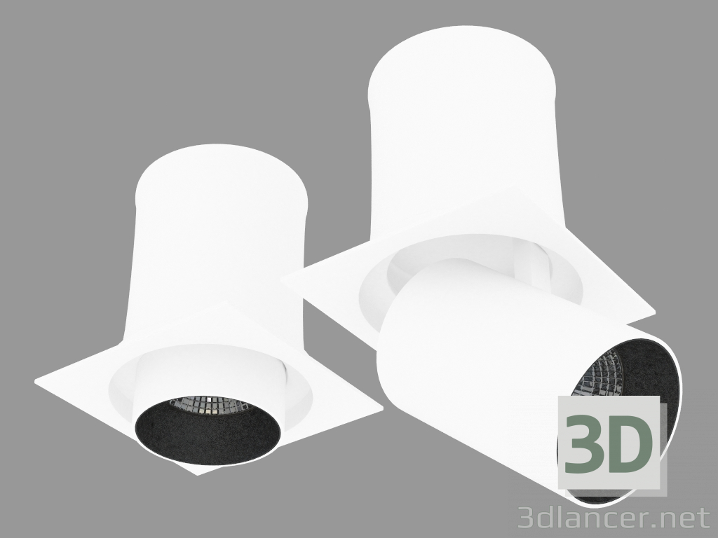 3d model Luminaria empotrada LED extensible (DL18621_01SQ Blanco Dim) - vista previa