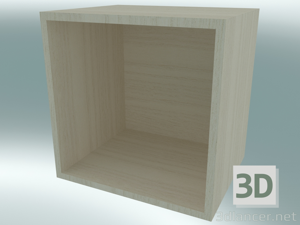 3d model Almacenamiento modular apilado (medio con respaldo) - vista previa