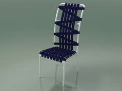 Chaise d'extérieur avec dossier haut InOut (855, aluminium laqué blanc)