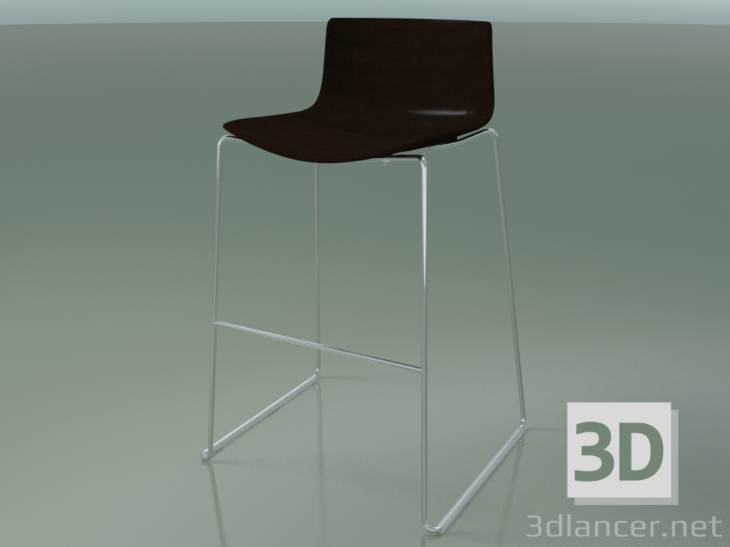 3d model Bar chair 0571 (on the sled, wenge) - preview