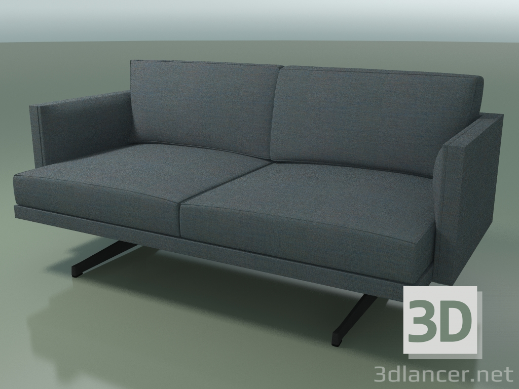 3d model Sofá doble 5231 (patas en H, tapizado de un color) - vista previa