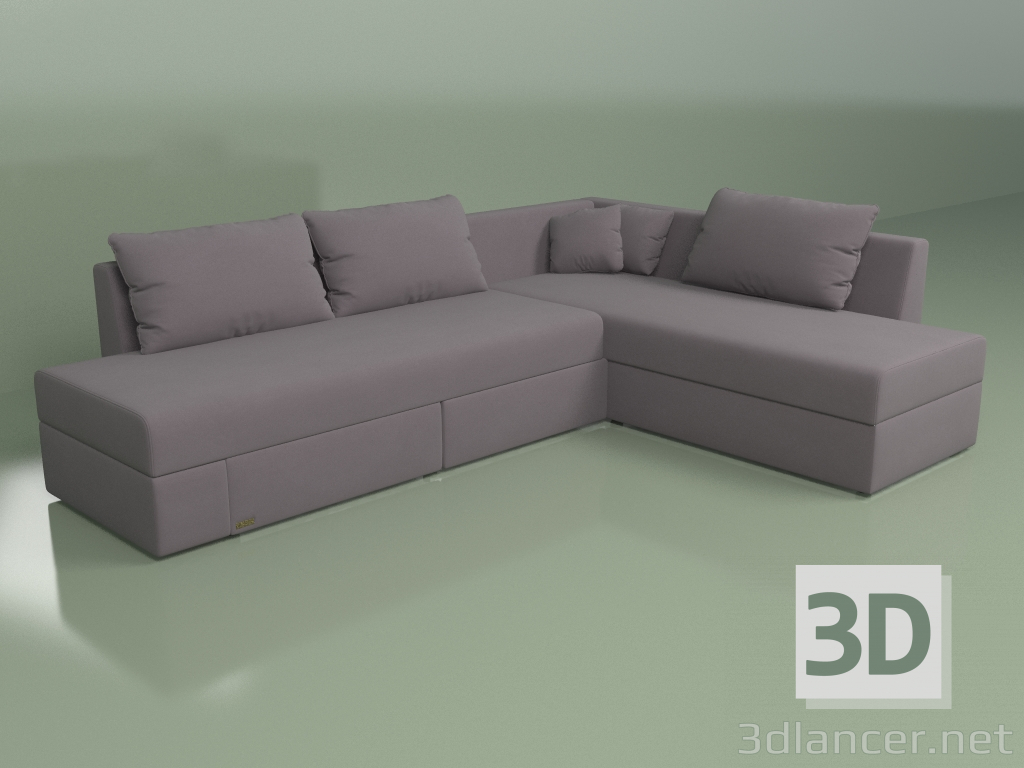 3d model Sofá rinconera Montero (plegado) - vista previa