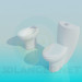 modello 3D Kit bidet e WC - anteprima