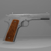 modèle 3D 1911 BAS POLY AVEC MATÉRIEL - preview