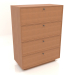 3d model Cajonera TM 15 (800x400x1076, rojo madera) - vista previa