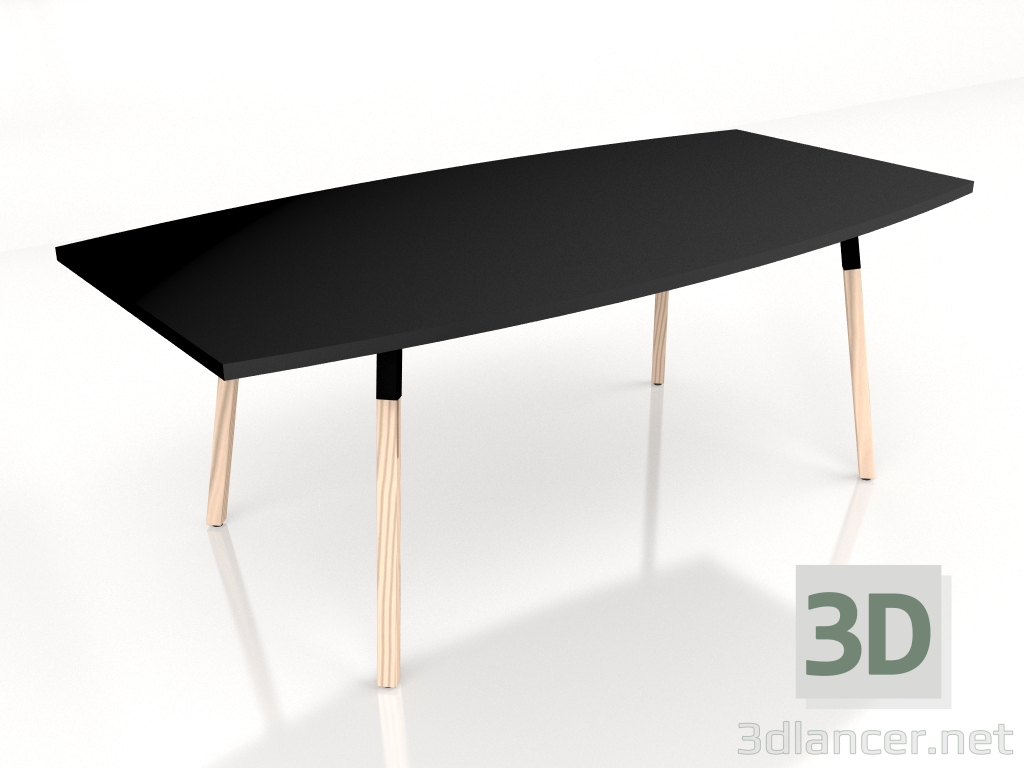 modèle 3D Table de négociation Ogi W Conférence PLD12P (2000x1000) - preview