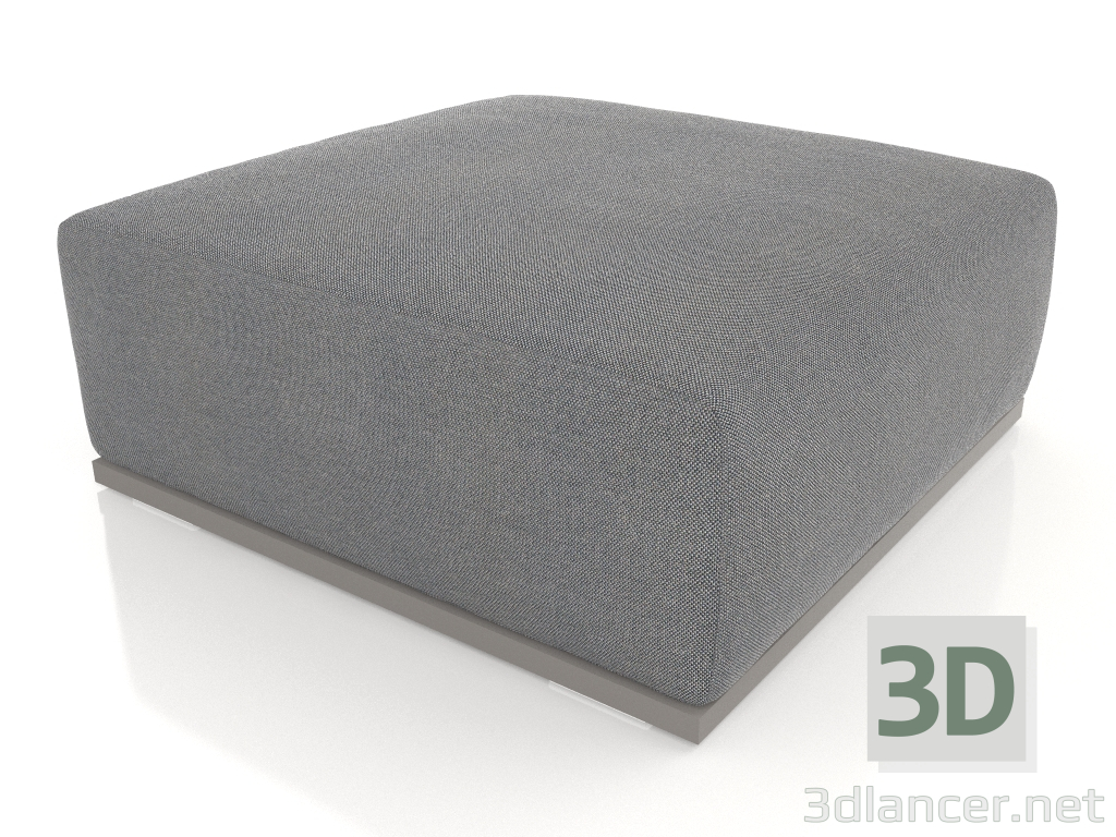 modèle 3D Module canapé pouf (gris quartz) - preview