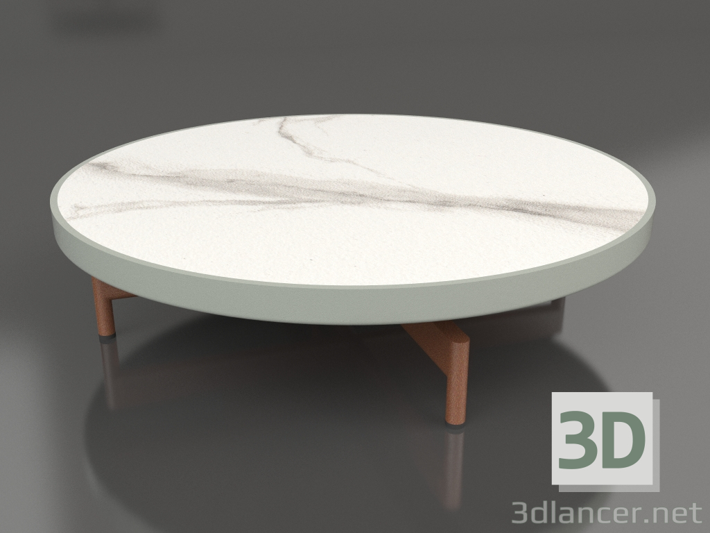 3d модель Стол журнальный круглый Ø90x22 (Cement grey, DEKTON Aura) – превью