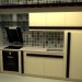 Modelo 3d Cozinha em linha - preview