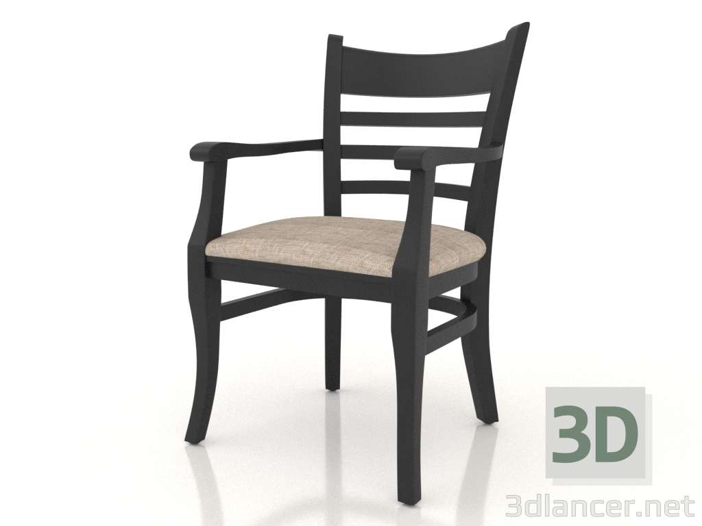 modèle 3D Chaise (fauteuil) Oxford (Wenge foncé) - preview