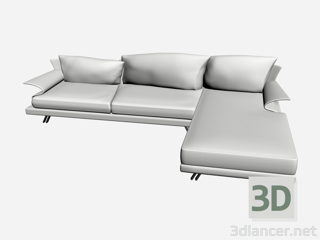 3d model Sofa Super roy angolare 2 - preview