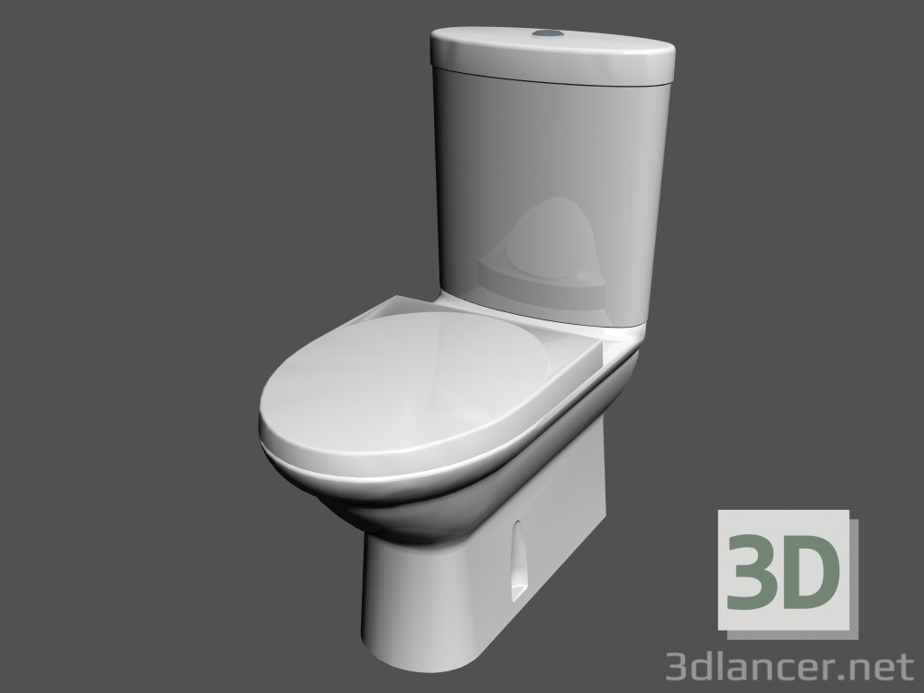 3d model Galería al aire libre baño baño l - vista previa