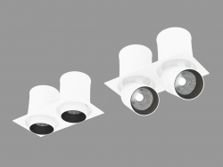 Recesso luminária LED extensível (DL18621_02SQ Branco Dim)