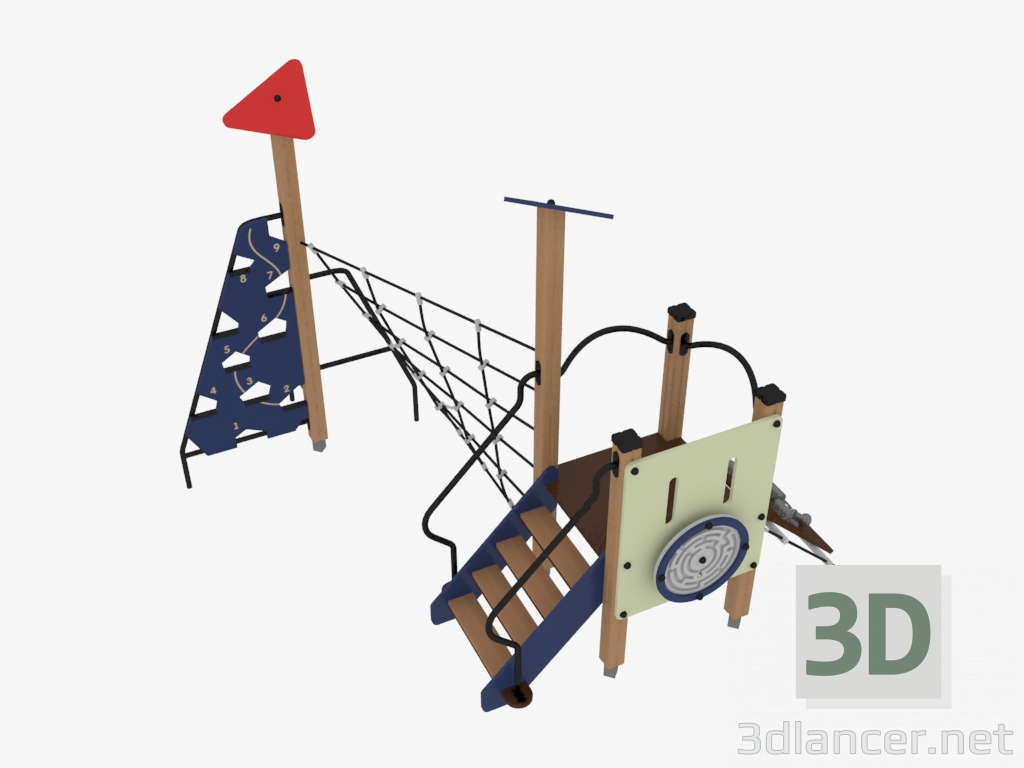 3d model Children's play complex (4424) - preview