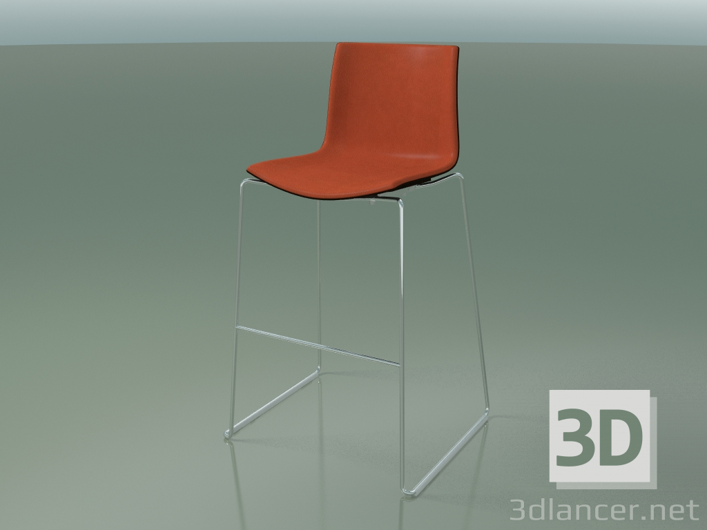 modello 3D Sedia da bar 0478 (su una slitta, con un rivestimento di una parte anteriore, wengè) - anteprima