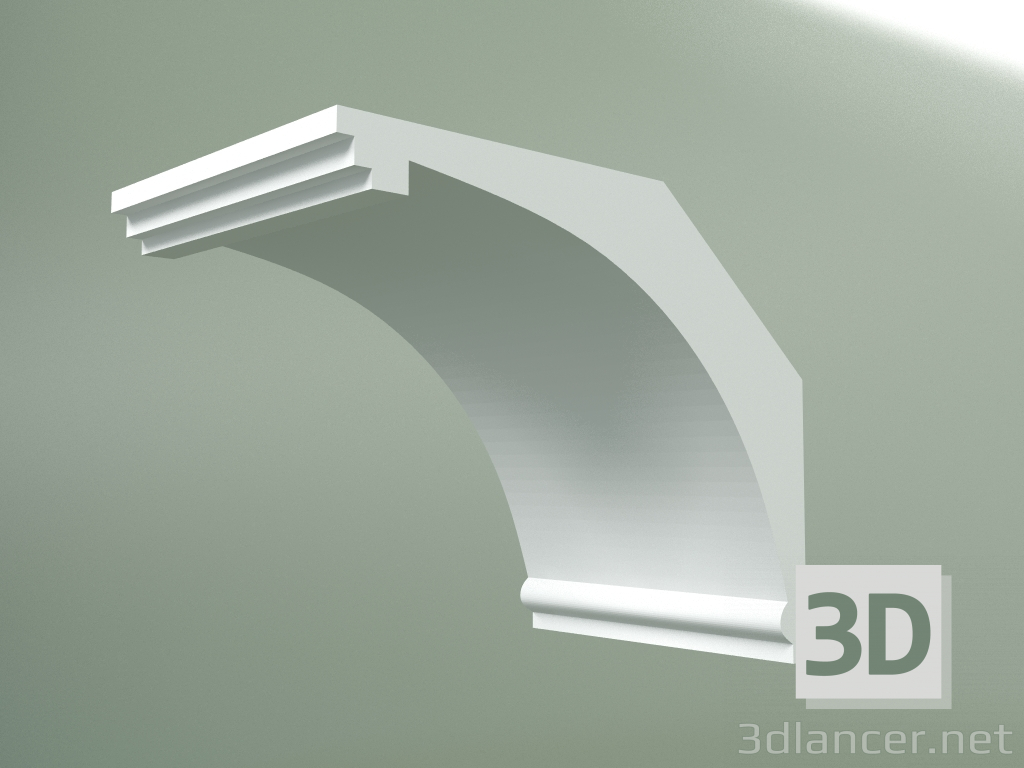 3d model Plaster cornice (ceiling plinth) KT074 - preview