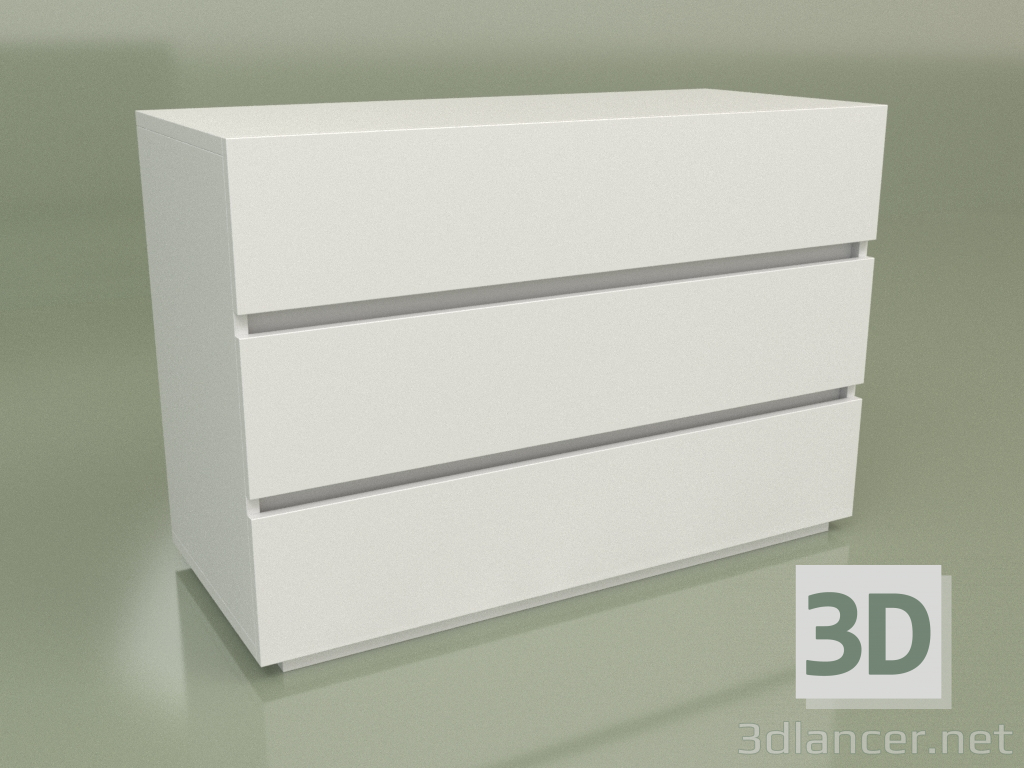 3d model Chest of drawers Mn 300 (White) - preview