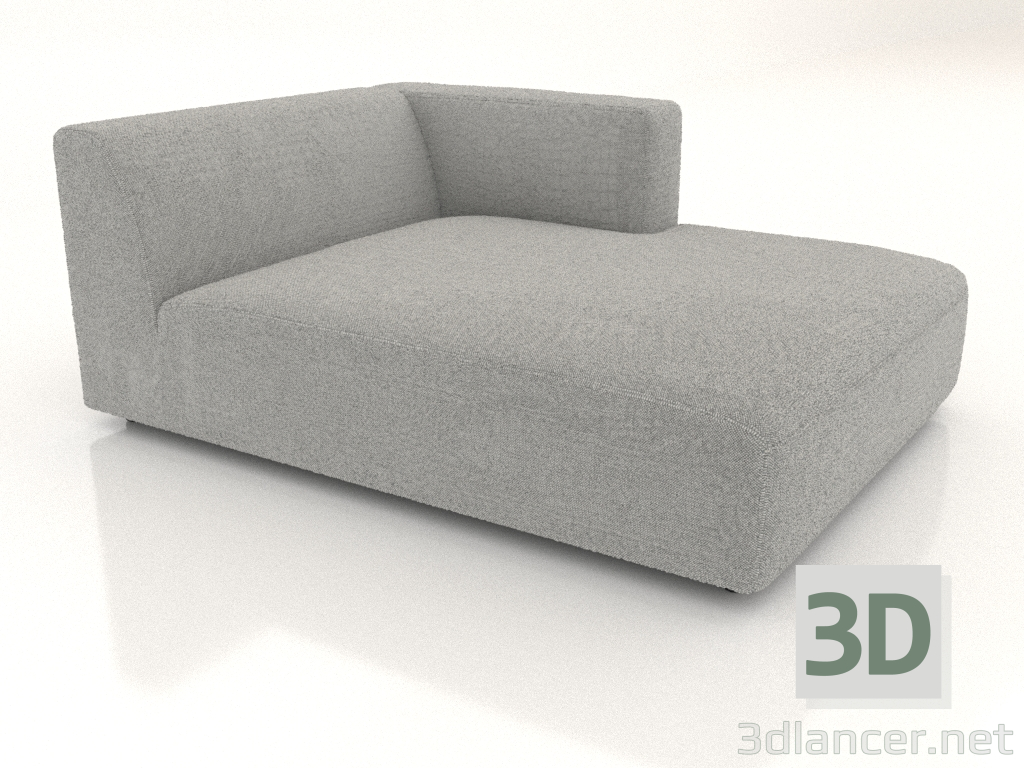 3D Modell Chaiselongue (L) 103x165 mit Armlehne rechts - Vorschau