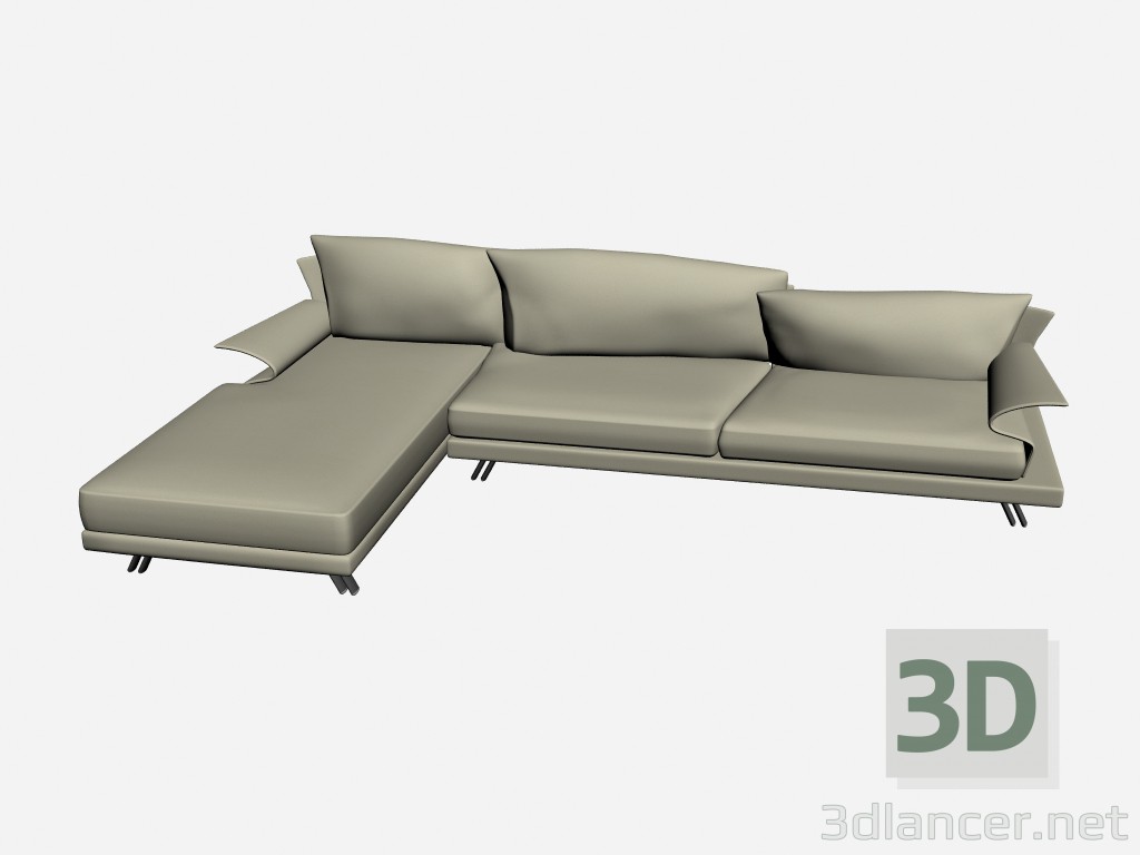 Modelo 3d Sofá Super roy angolare 3 - preview