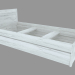 3D Modell Bett 90 (TYP 90) - Vorschau